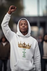 I Am a Child of the King Hoodie White – Christian Crown Unisex