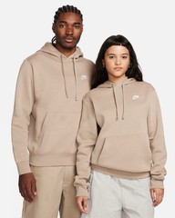 Nike Sportswear Club Fleece Pullover Hoodie Khaki Brown Mens Sizes BV2654-247