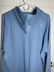 Peter Millar Men’s Pine Sugar Stripe Performance Hoodie Blue Etide XL NWT $150