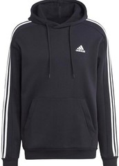 NEW Adidas Mens Hoodie 2XL Essentials Fleece Stripes Black Athletic Sports