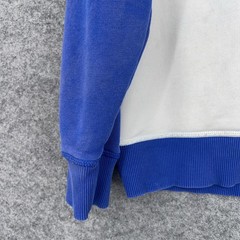 Calvin Klein Jeans Sweatshirt Mens Small Blue White Colorblock Logo Fleece