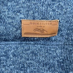 Quiksilver Keller Hood Hoodie Mens Large Blue Marl Fleece Pullover Sweatshirt