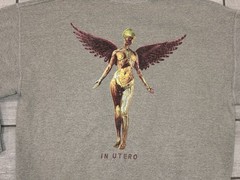 Nirvana Sweatshirt Large Gray In Utero Graphic Crewneck Band Tee Pullover Mens L