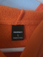 Superdry Men’s Hoodie Sweatshirt Black/Orange, Graphic Print, Tokyo, Japan