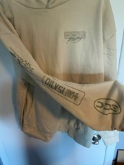 DDE Racing Daily Driven Exotics beige hoodie size large NEW