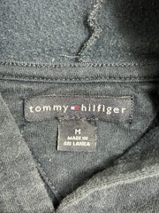 Tommy Hilfiger Hoodie Mens MD Navy Blue Red White Colorblock Pullover Sweatshirt