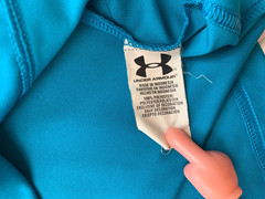 Under Armour LARGE 1/4 Zip Mens Blue Regular All Season Gear RUN Lightweight