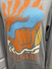Kastlfel Hoodie Lightweight Sustainable Organic Cotton Gray California Small NWT