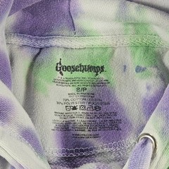 Goosebumps Hoodie Men’s S Purple Green Tie Dye Cotton Blend Pullover