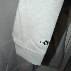 Men’s Carhartt Force Hoodie Large Gray Relaxed Fit Graphic Logo Lightweight