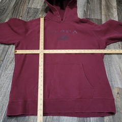 Alpha Hoodie Mens XXL Deep Red Pullover Sweatshirt Long Sleeve Hooded Activewear