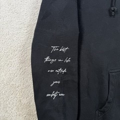 Yes Theory Seek Discomfort Hoodie Mens Medium Black Fleece Pullover YouTube