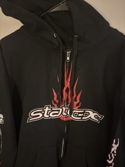 Static-X 20th Anniversary Black Fleece Zip Up Hoodie Band Graphic Wayne Static