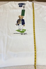 NWT Polo Ralph Lauren Wimbledon Bear Tennis White Logo Sweatshirt Size 2XL