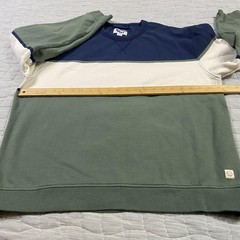 Marine Layer Sweatshirt Mens Large Multicolor Stripe Cloud 9 Fleece Crewneck