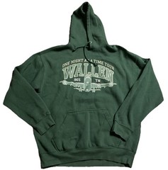 Morgan Wallen One Night At A Time World Tour Pullover Hoodie Green XL