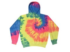 Tie Dye Multi-Color Hoodies, Adult S to XXXL 80% Cotton, L/S, Pockets No Zipper