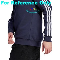 ADIDAS ESSENTIALS FLEECE 3 STRIPES SWEATSHIRT GK9111 LEGEND INK WHITE MENS SZ L