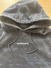 Lot Of 2 Alphalete Hoodie Black Gym Weight Training Hoodies – Men’s Size Large