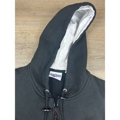 Vintage Reebok Athletic Full Zip Sleeveless Hoodie Vest Black White Mens Medium
