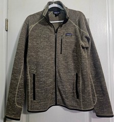 PATAGONIA Microfleece 1/4 Zip Pullover Sweatshirt Tan M for fall, Winter, Spring