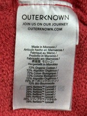 Outerknown Second Spin Hoodie Womens S Coral Pink Organic Cotton Sweatshirt