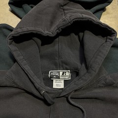 Lot 5 Vintage Sweatshirts Zip Up Hoodie Blank Black M-XL Faded 90s 00s Y2K USA