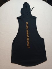 Under Armour Project Rock Sleeveless Hoodie Mens Medium Black Graphic Gym NWT