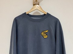 Vivienne Westwood Anglomania Grey Embroidered Chest Logo Jersey Crew Sweater M