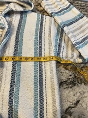 Molina Poncho Bohemian Mexican Baja Pullover Hoodie XL Hippie Beach Bum Coastal