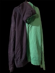 H & M Teens Green/Black Colorblock Graphic Logo Pullover Hoodie XL