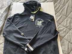 NIKE ATHLETIC DEPT SIZE 2XL STNDR FIT BLACK PULL OVER HOODIE.SEE DESCRIPTION