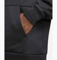 Nike Therma FIT Mens Fleece Gym Fitness Training Pullover Hoodie Black XL