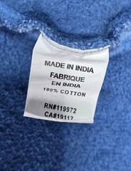 Parish Nation 2XL Blue Zip Hoodie PRSH 0506 Logo 100% Cotton Made in India