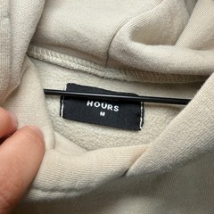 Hours Collection Mens Sand Beige Heavyweight 100% Cotton Oversized Hoodie Medium