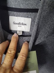 Goodfellow Half Zip Sweatshirt Mens 2XL Gray Mock Neck Long Sleeve Pockets NWT