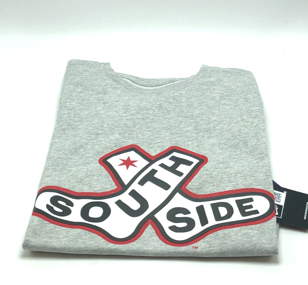 *NEW* Men NEW ERA MLB CHICAGO WHITE SOX SOUTH SIDE GRAPHIC TEE HEATHER GREY 👍
