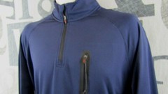 New One Day Away Lightweight 1/4 Zip Pullover Jacket Men M Navy Blue Stretch $79