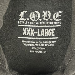 Mens Hoodie Size 3XL Sweatshirt Black Blue Purple L.O.V.E Kodak New With Tags