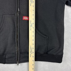 Vintage Dickies Waffle Knit Fleece Lined Jacket Men’s Large Black Faded Zip Up