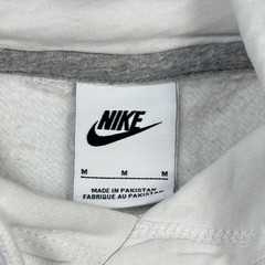 Nike Hoodie Mens M White Pullover Hooded Pockets Lined Heavyweight Fleece Logo