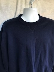 Thick Material Jerzees Cotton Sweats Sweatshirt Size L Blue Solid