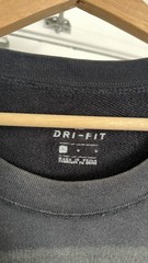 Nike Dri-FIT Men’s L Black Fleece Crewneck Pullover Sweatshirt Logo