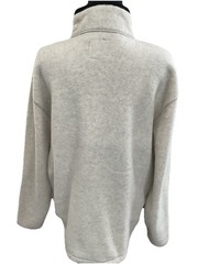 Old Navy Vintage Quarter Zip Fleece Sweatshirt Gray White Navy Fall Winter Sz XL