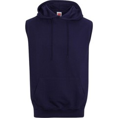 Mens Workout Hoodie Sleeveless Muscle Tank Top Gym Pullover Hooded Sweatshirt