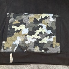 Triple Five Soul Camo Hoodie Mens XXL Black Quilted Patches Skater Style Army