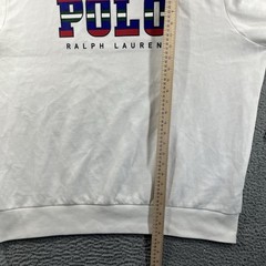 Polo Ralph Lauren Sweatshirt Mens XXL White Multi Color Block Logo Fleece Crew