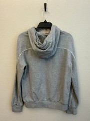 GXG X PoPaganda Men’s Sweat Shirt Sz S Gray Hooded Kangaroo Pockets Patches