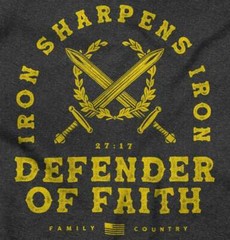 Christian Defender of Faith Iron Sharpens Hoodie Hooded Sweatshirt Men Women
