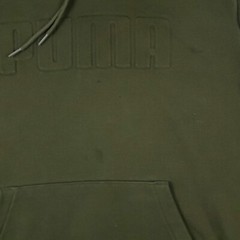 Puma Sweater Mens Large Green Casual Pullover Hoodie Sweatshirt *